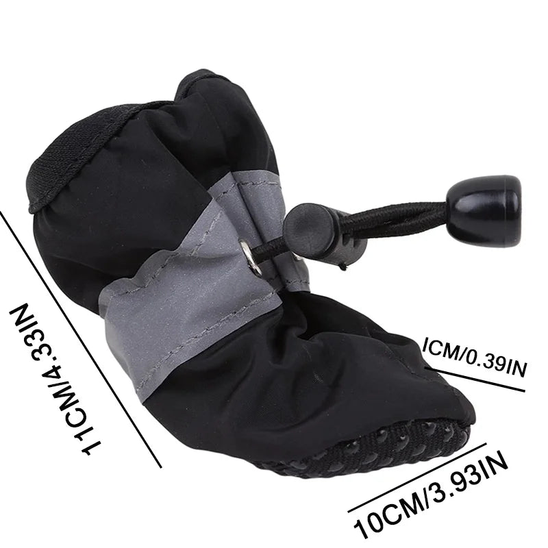 4Pcs Reflective Dog Shoes