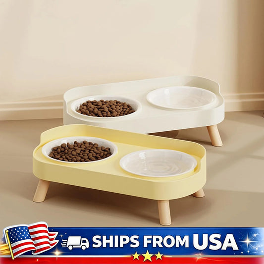 Elevated Pet Bowl Double Food And Water Set