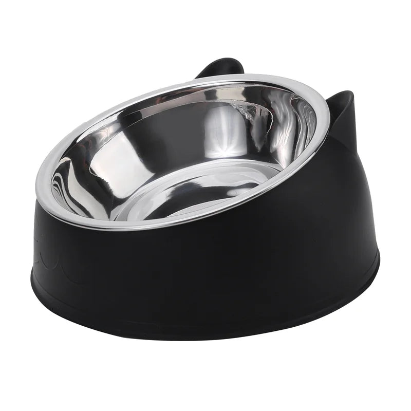 Inclined Stainless Steel Pet Bowl