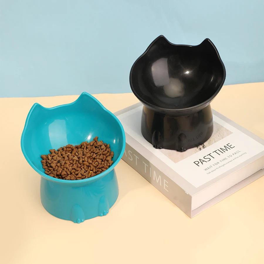 Elevated Anti-Tip Cat Feeding Bowl