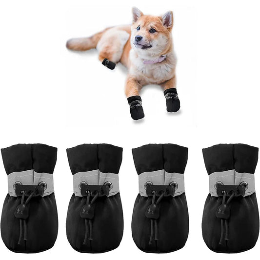 4Pcs Reflective Dog Shoes