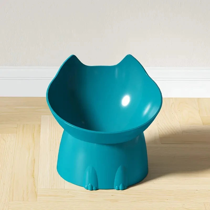 Elevated Anti-Tip Cat Feeding Bowl