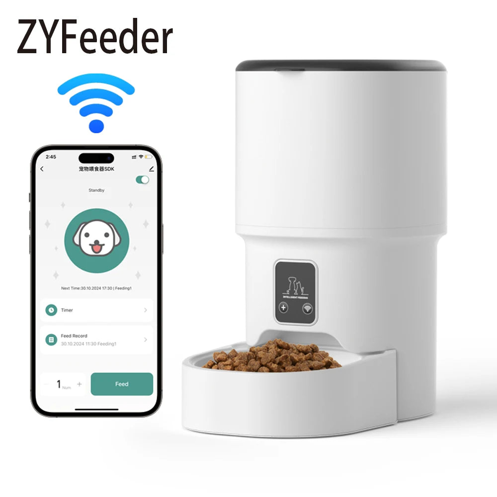 4L WIFI Button Automatic Cat Feeder