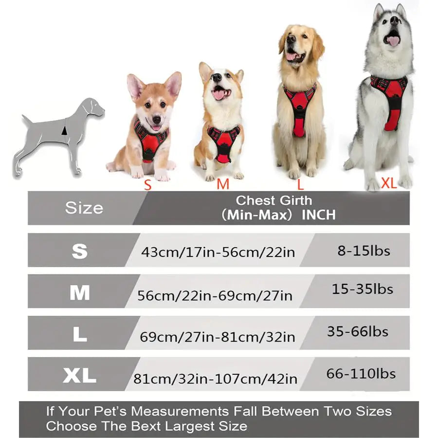 No Pull Reflective Dog Harness