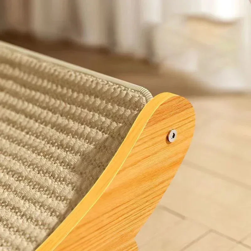 Wooden Cat Scratching Recliner