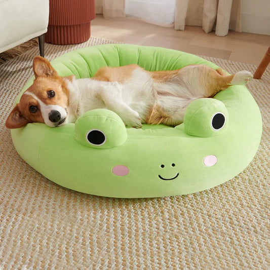 Warm Plush Round Puppy Bed