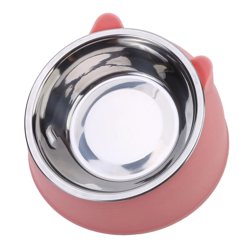 Inclined Stainless Steel Pet Bowl