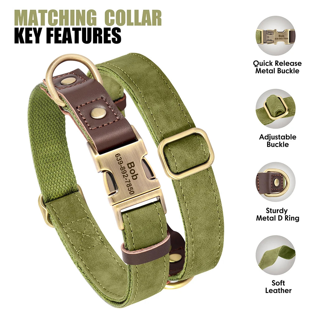 Personalized Dog Collar Leash