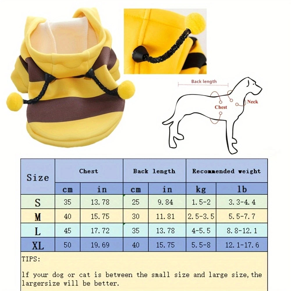 Bee Pet Costume Hoodie