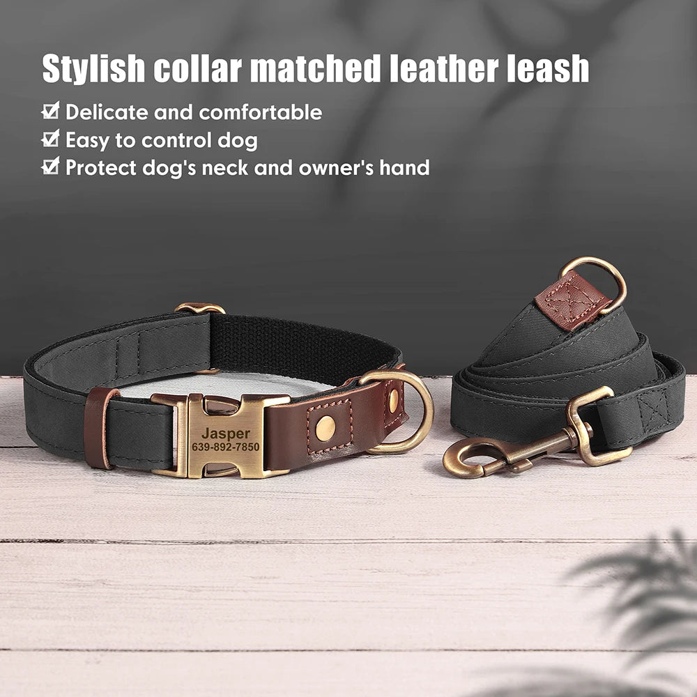 Personalized Dog Collar Leash