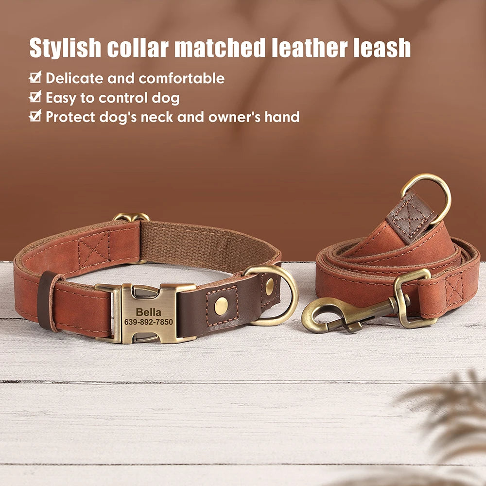 Personalized Dog Collar Leash