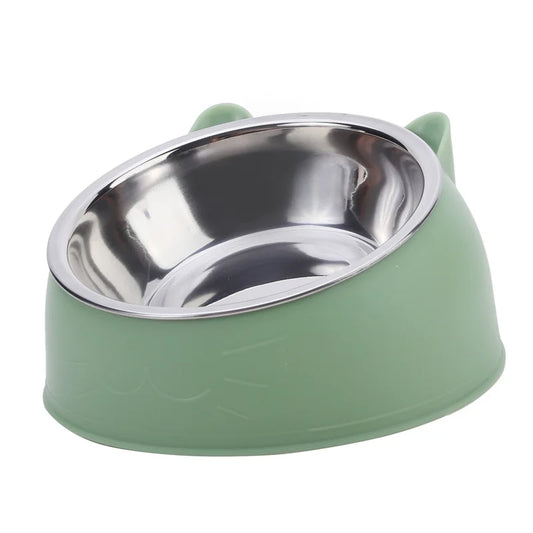 Inclined Stainless Steel Pet Bowl