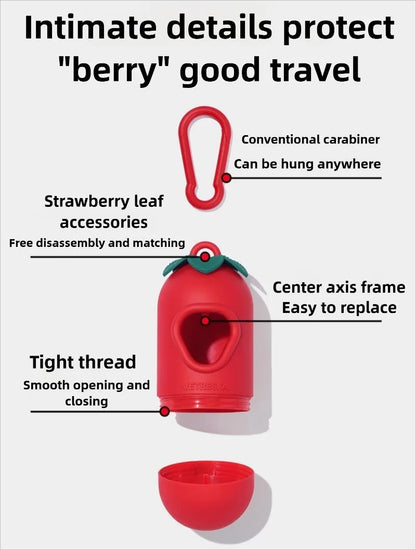 Pet-Friendly Strawberry Waste Bags