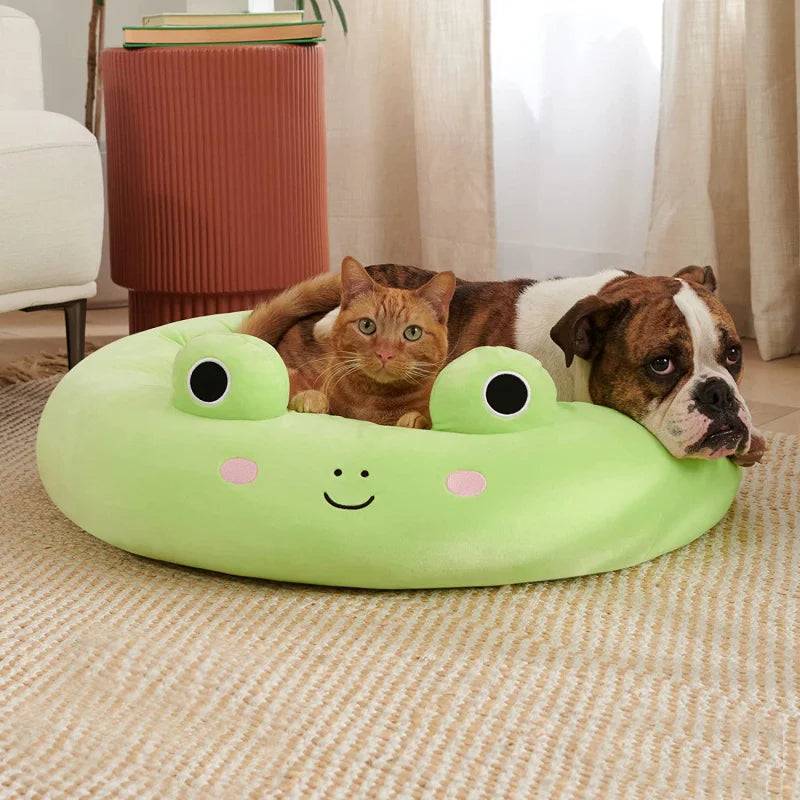 Warm Plush Round Puppy Bed