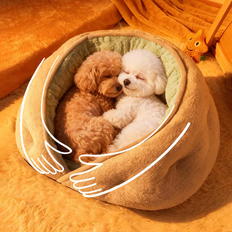 Thiened Wrapped Plush Small Dog Sofa Bed