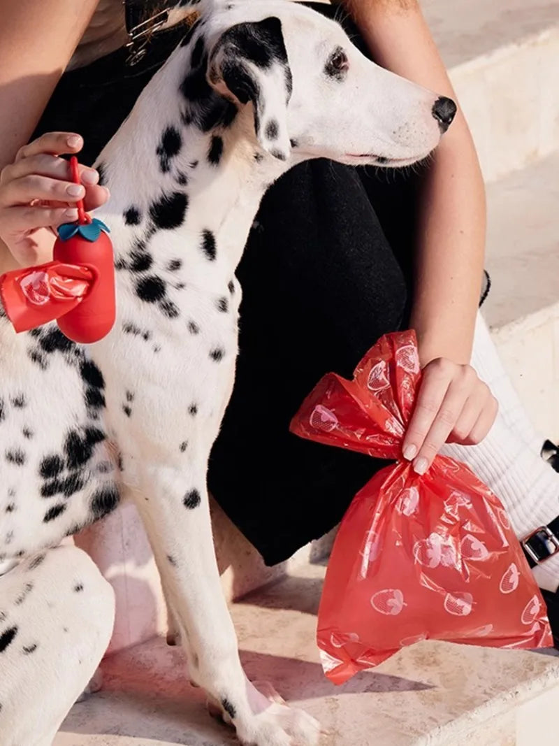 Pet-Friendly Strawberry Waste Bags