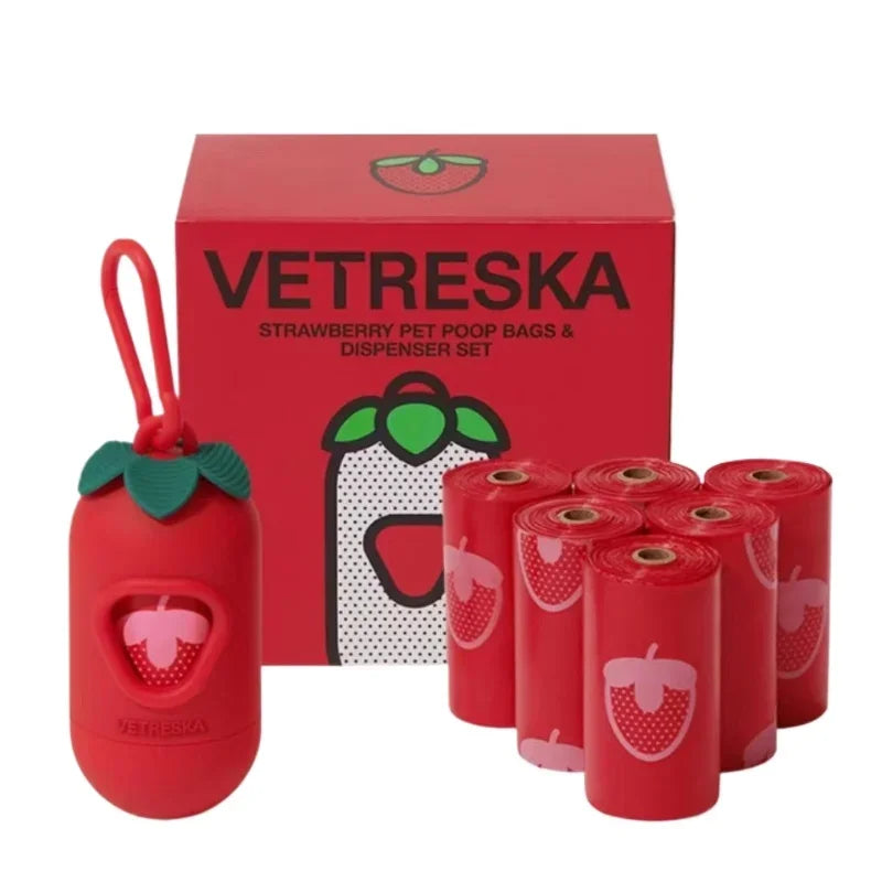 Pet-Friendly Strawberry Waste Bags
