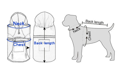 Corgi Cloak Style Dog Raincoat