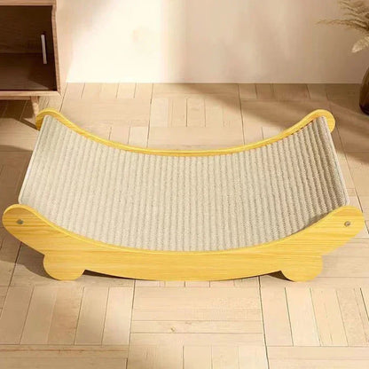 Wooden Cat Scratching Recliner