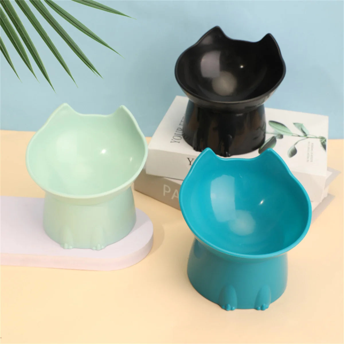Elevated Anti-Tip Cat Feeding Bowl