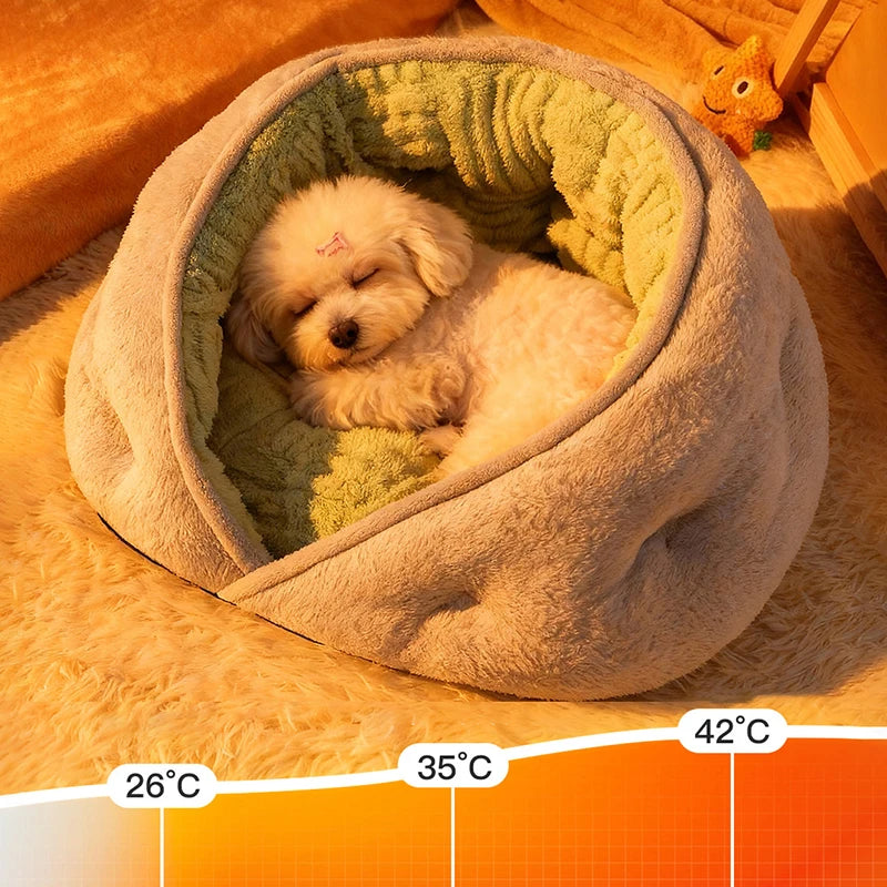 Thiened Wrapped Plush Small Dog Sofa Bed
