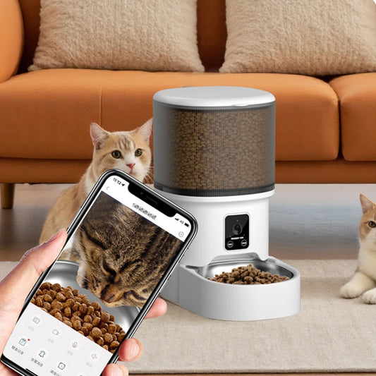 4L WIFI Button Automatic Cat Feeder
