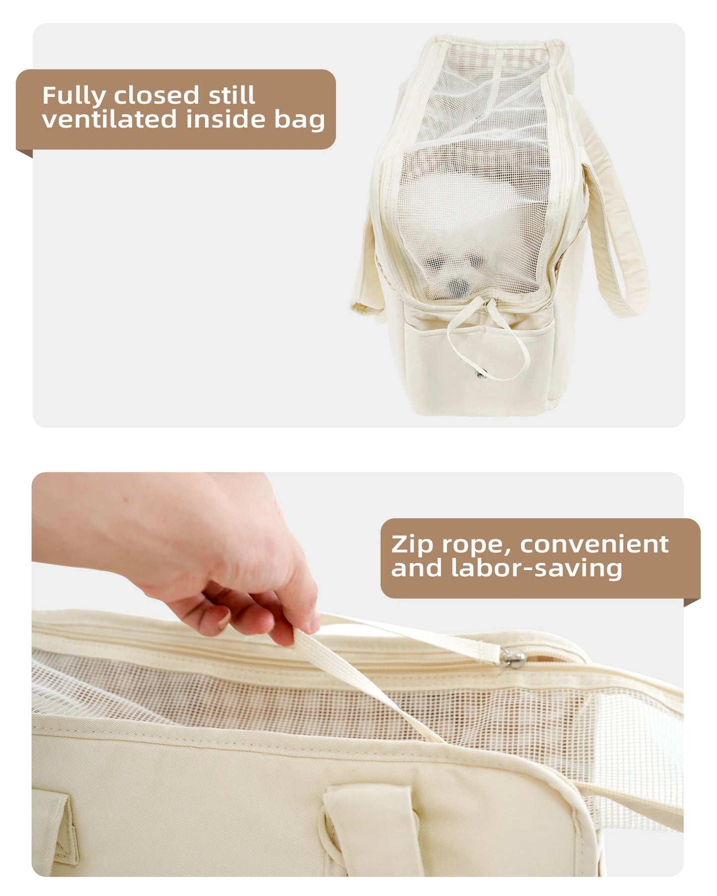 Portable Mesh Pet Carrier Shoulder Bag