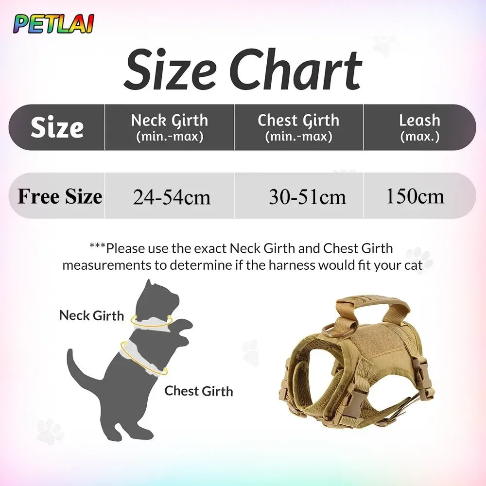 Tactical Cat Harness & Leash Set