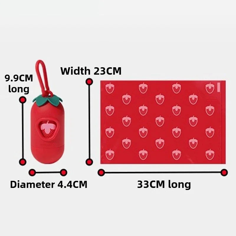 Pet-Friendly Strawberry Waste Bags