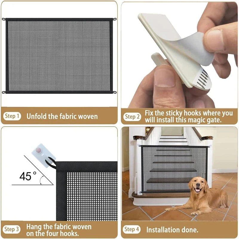 Folding Mesh Dog Safety Barrier