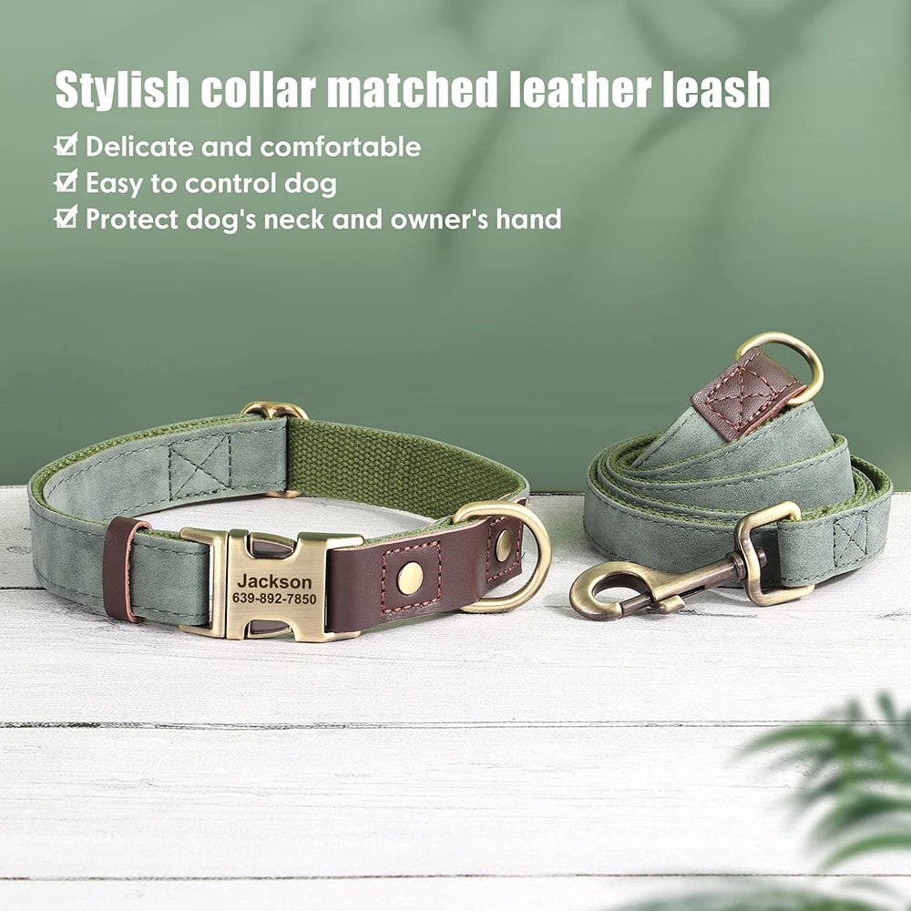 Personalized Dog Collar Leash