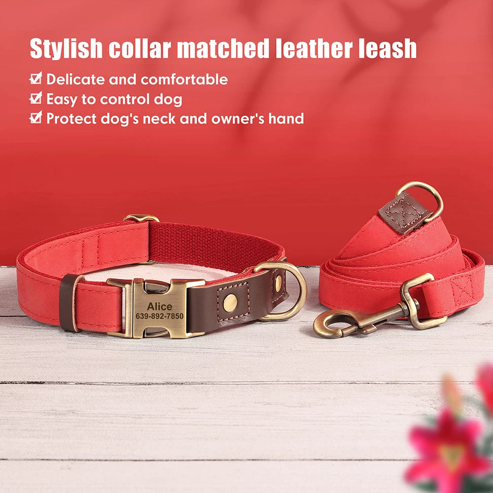 Personalized Dog Collar Leash