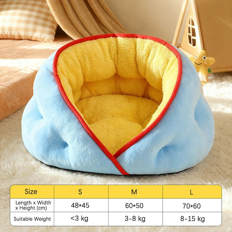 Thiened Wrapped Plush Small Dog Sofa Bed