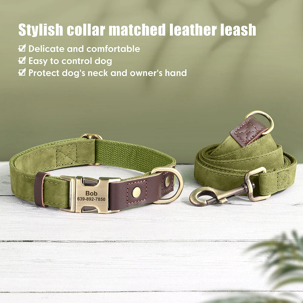 Personalized Dog Collar Leash