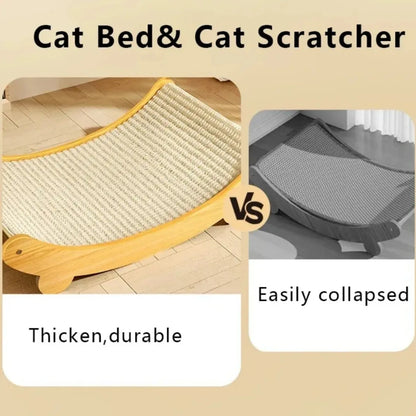 Wooden Cat Scratching Recliner