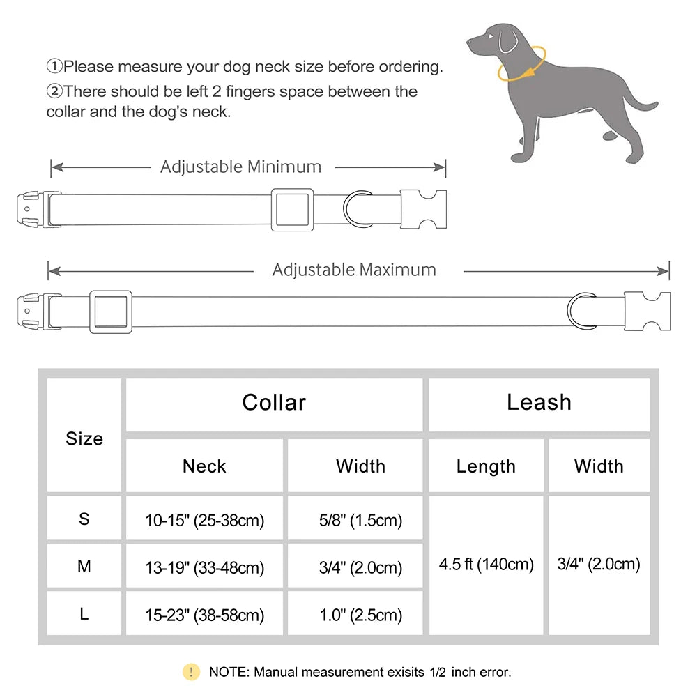 Personalized Dog Collar Leash