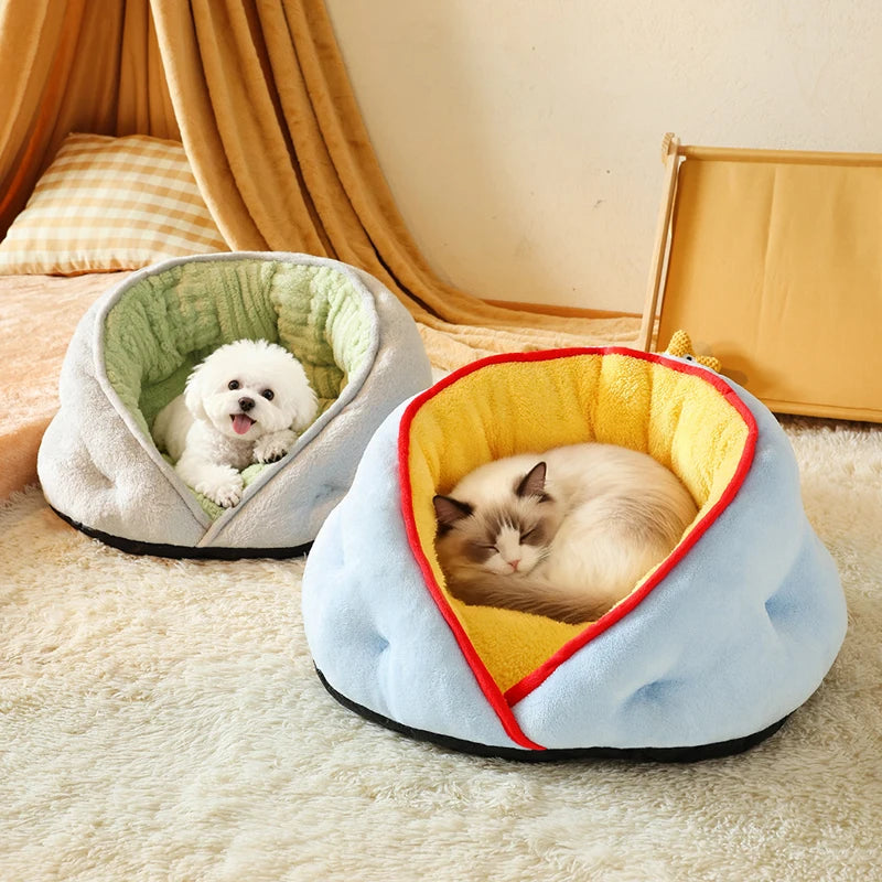 Thiened Wrapped Plush Small Dog Sofa Bed
