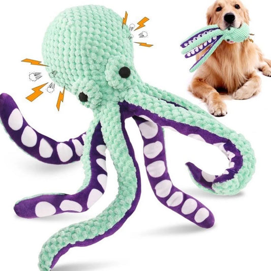 Plush Octopus Dog Squeaky Toy