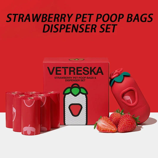 Pet-Friendly Strawberry Waste Bags