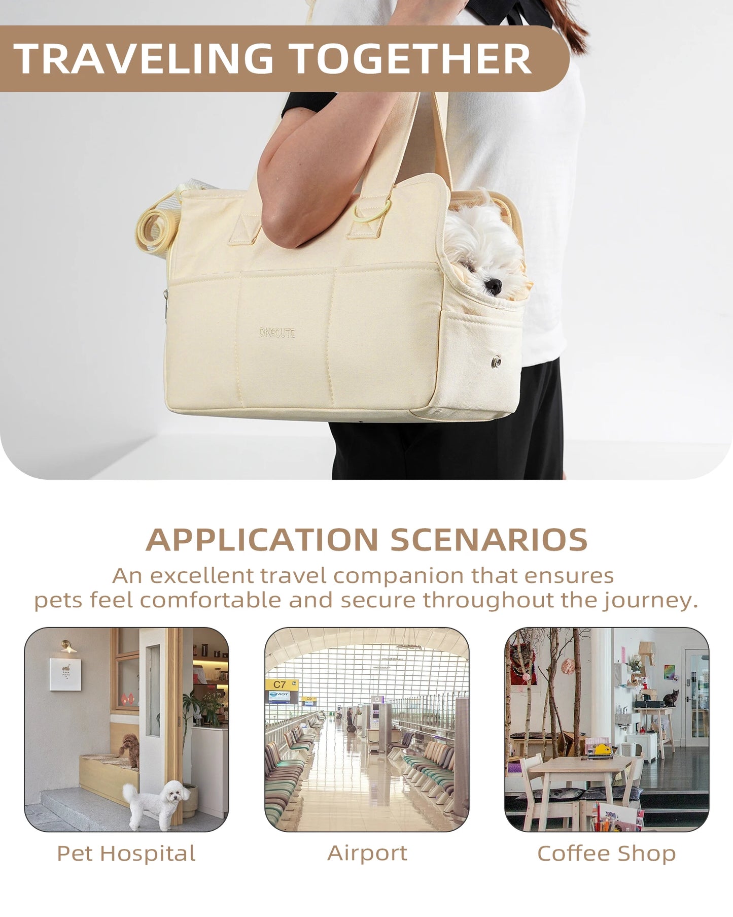 Portable Mesh Pet Carrier Shoulder Bag