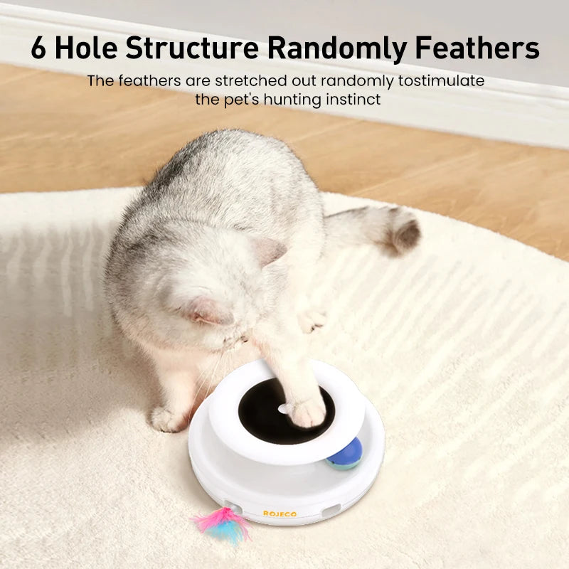 2 in 1 Smart Cat Automatic Feather Fun Ball Toy